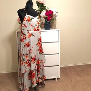 NWT Leith Floral High Low Dress
